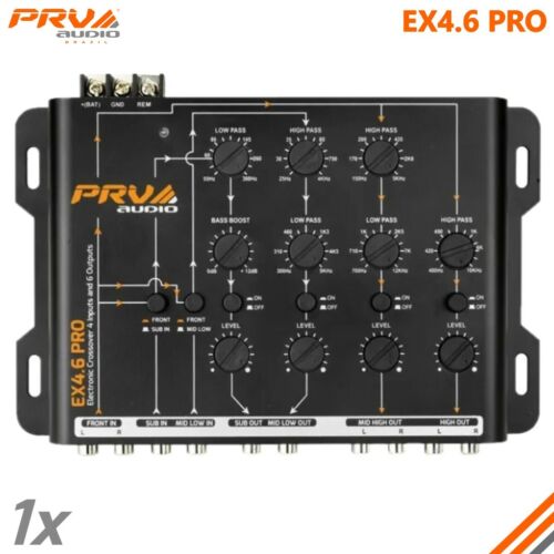 PRV 4 Way Electronic Crossover 4 Inputs and 6 Outputs 9 Volts RMS EX4.6 PRO - 第 1/3 張圖片