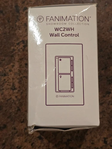 Fanimation Fans WC2WH 3 Speed Fan and Dimming Light Wall Control in White - Picture 4 of 4