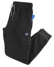 Champion Men's Cargo Sweatpants, Brushed Fleece Interior, Four Pocket Gym Pants