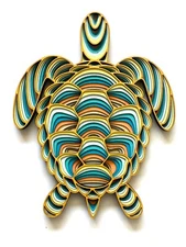 Turtle mandala handcrafted 3D picture Wooden Wall art Great gift 🎁 Present