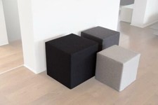 Akustik Sitzhocker Sitzwürfel Hocker Quader Wohnzimmer Büro mit Wollfilz Bezug