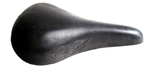 Vintage Troxel Black BMX Bicycle Saddle Seat Embossed Eagle 1980 USA 7"x 10-1/2"