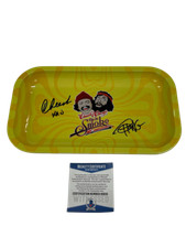 CHEECH AND CHONG SIGNED LARGE ROLLING TRAY AUTOGRAPH BECKETT PROOF COA 13