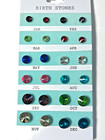 Crystal Stud Pierced Earrings New 12 Birth Stone