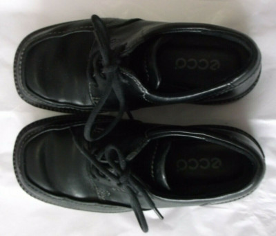 ECCO ARLANDA SIZE 29 *LENGTH 6.5 JR. BOY BLACK LEATHER DRESS SHOE LACEUP 0733720