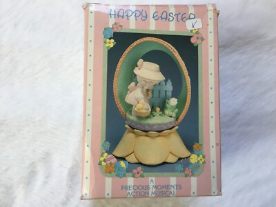 Precious Moments 1989 Happy Easter Action Musical Easter Parade 567620 Music Box