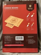 NIB Royal Craft Cheeee Board With Cutlery Set