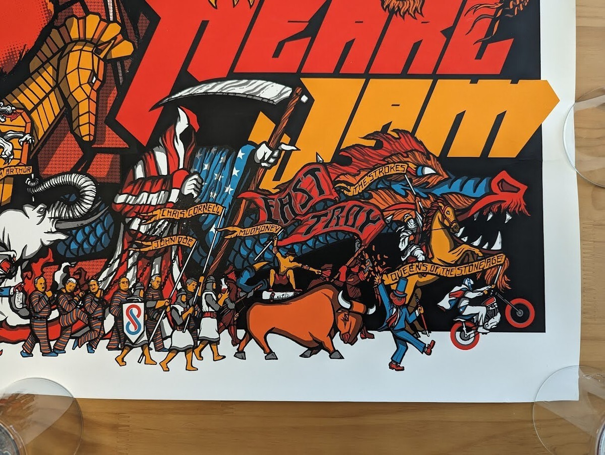 PJ20 Pearl Jam Brad Klausen Alpine Valley East Troy WI Poster 2011