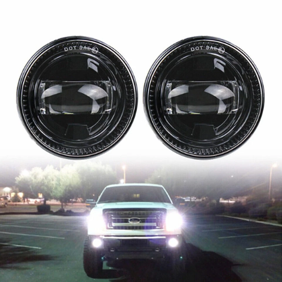 Luces antiniebla redondas de parachoques LED para Ford F-150 2004-2014 y Ford Ranger 2008-2011 Foto 4 de 4