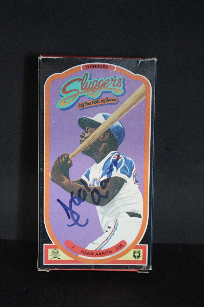 Hank Aaron Autographed Signed Color Bubbles Box Autograph JSA R65553 