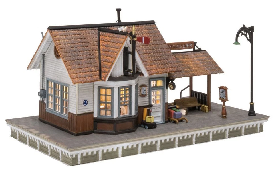 WOODLAND SCENICS 5052 HO SCALE DEPOT BUILT & READY gauge train building WDS5052 - Image 2 of 4