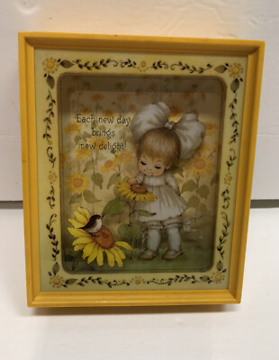 Vintage Hallmark Scene Setters 3D Photo ''Each New Day Brings New Delight!''