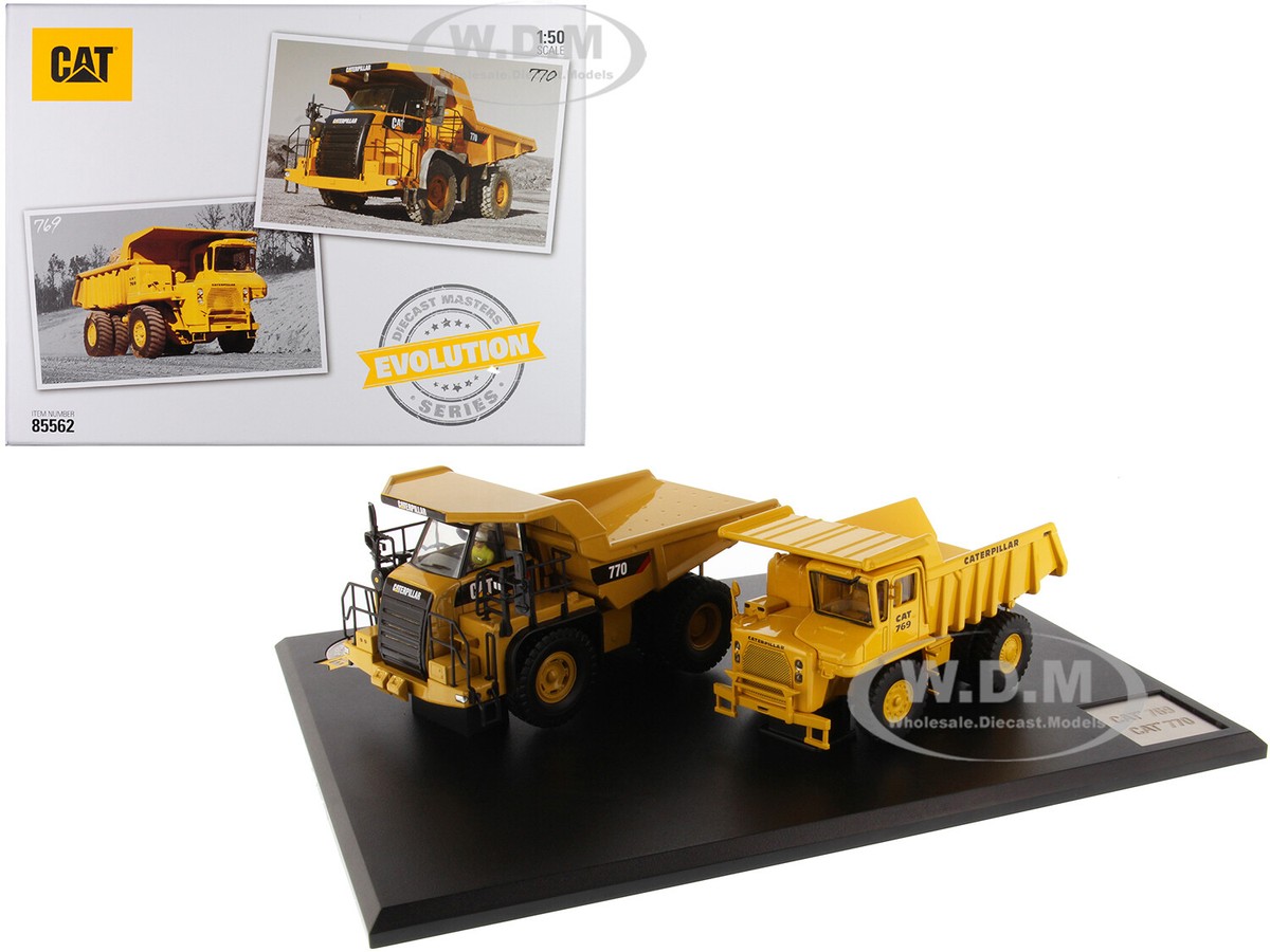 CAT CATERPILLAR 769 & 770 OFF-HIGHWAY TRUCK 2 PC SET 1/50 DIECAST