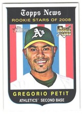 2008 Topps Heritage Gregorio Petit #617 RC