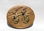Vintage Doberman Pincher Metal Dishtowel Hangers Wall Hanging