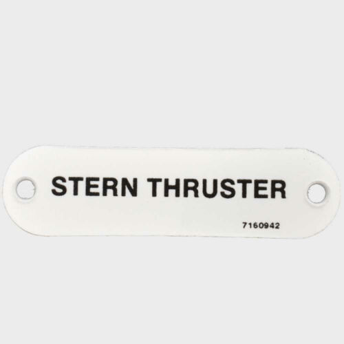 Boat Label Tag 7160942 | Stern Thruster White Plastic - Picture 1 of 5