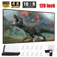 120 inch Portable Foldable Projector Screen 16:9 HD Outdoor Home Cinema Theater