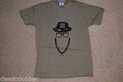 RUN DMC UNIFORM LOGO T-SHIRT NEU OFFIZIELL KING OF ROCK RAISING HELL BACK FROM