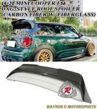 Fits 14-24 Mini Cooper F56 3dr Hatchback DAG-Style Roof Spoiler (Carbon) w/ FRP