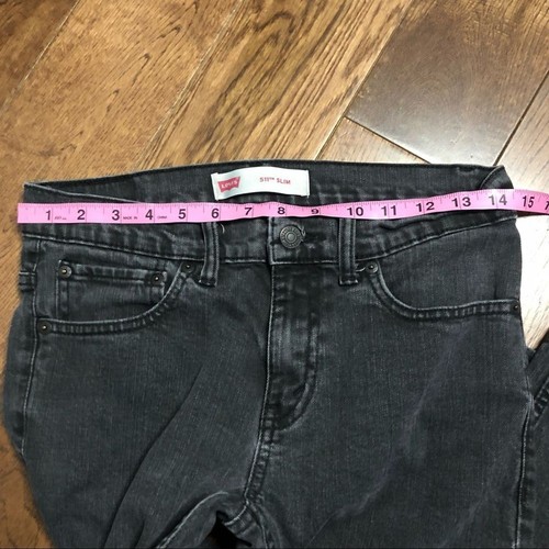 LEVI’S 511 Slim Fit black faded jeans size 28X28 / 16 Regular - Picture 4 of 8