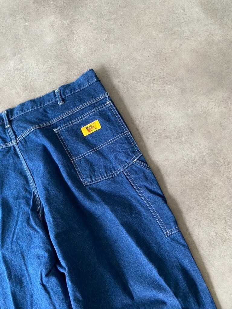 Work Sport Carpenter Jeans Mens 40” Baggy Fit Denim Made In USA Pants, Blue image 9