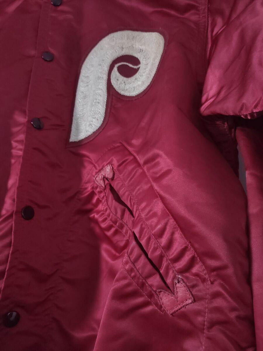 Vintage Wilson Philadelphia Phillies MLB Satin Bomber Vintage Wilson Philadelphia Phillies MLB Satin Bomber