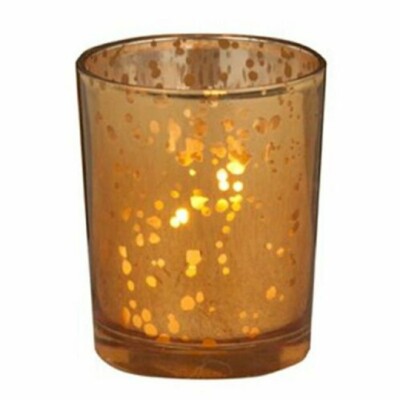 Biedermann & Sons Glass Votive Holder, Rustic Amber (HJ187AM)