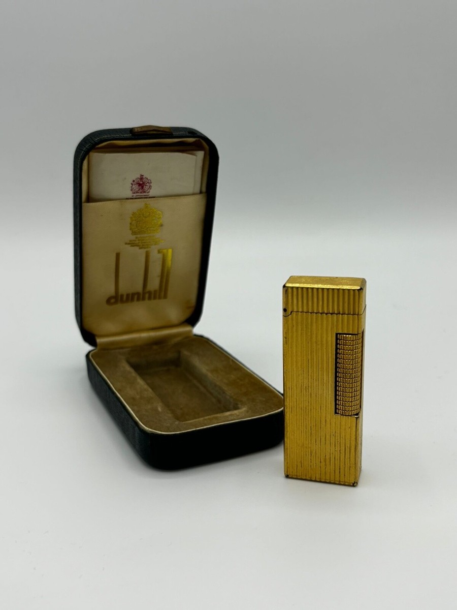 Dunhill ゴールドメタルライター テクスチャー レトロ dunhill ダンヒル ゴールド テクスチャー ガスライター