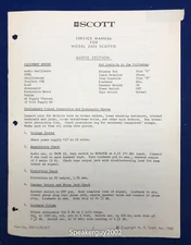 Original HH Scott Service Manual / 2550 Scottie