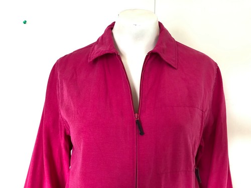 NICE !! Used Faded Cerise Pink Zip Up Jacket - From Marks & Spencer - Size 10 - Picture 3 of 5