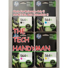 4-PACK HP GENUINE 564XL BLACK COLOR INK NO RETAIL BOX PHOTOSMART 5510 5520