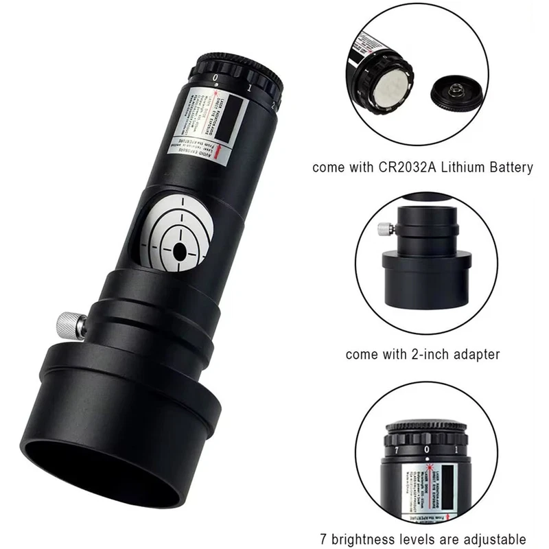 1.25 inch red laser collimator with 2 inch adapter
