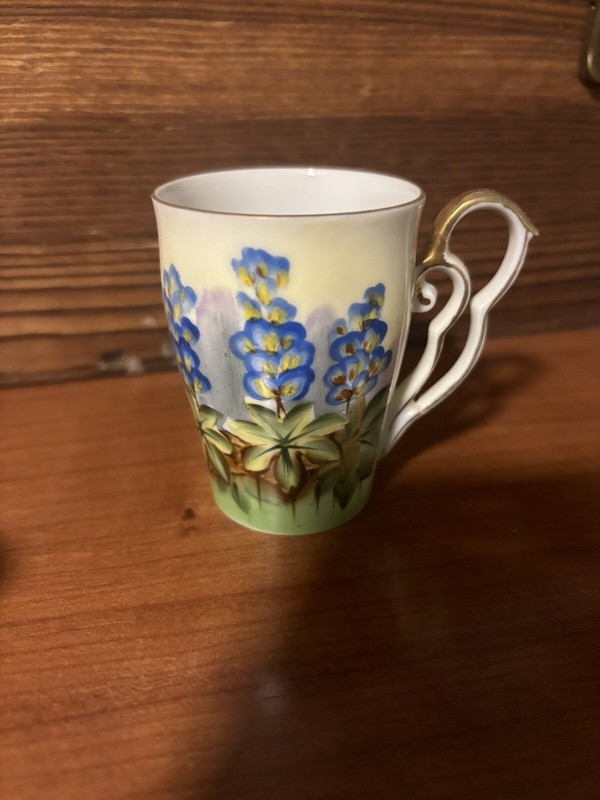 Norcrest Fine China Purple Floral Teacup 2.5in 6/631