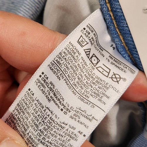 Old Navy Jeans Girls 14 OG Straight High Rise Blue Denim Distress Built In Tough - Picture 14 of 16