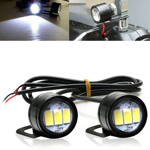 Pair 9W Motorcycle LED Eagle Eye Lamp Headlight Spotlight Daytime Running Light - Picture 13 of 26
