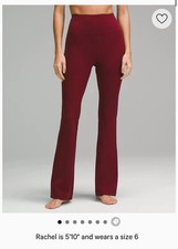 Lululemon Groove Pant sz 2 Red Merlot Burgundy Maroon Garnet Flare High Rise 32  