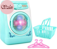 Washing Machine Toy for Kids Dollhouse Furniture Pretend Play Household Applianc