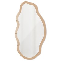 Dekorativer Wandspiegel GanzköRper FüR Flur Schlafzimmer Wohnzimmer Holzmaserung