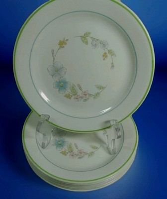 8 VTG. CORELLE 'PASTEL BOUQUET ~7.25  SALAD PLATES 1985~88 'OCCASIONS LINE 