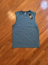 Xersion Train Activate Muscle Tank Top Womens Medium Teal Activewear Wicking