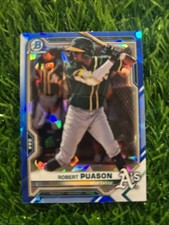 2021 Bowman Chrome Prospect SAPPHIRE Robert Puason #BCP-45 Oakland Athletics C2