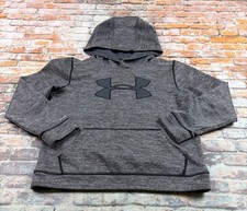 Under Armour Hoodie Youth Medium Gray Pullover Sweatshirt Athletic Casual Boys