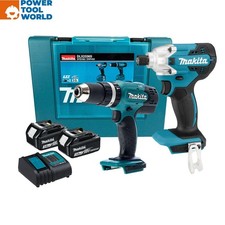 Makita DLX2336S 18v LXT Cordless Combo Kit DTD156 Impact Driver & DHP453 Comb...
