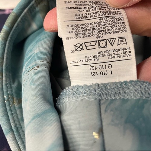 Old Navy girls activewear leggings purple and teal size large 10/12 - Picture 7 of 9