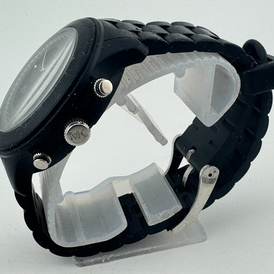 Michael Kors Quartz Watch Women 100m Black Chronograph Date Analog New Battery - Image 4 of 4