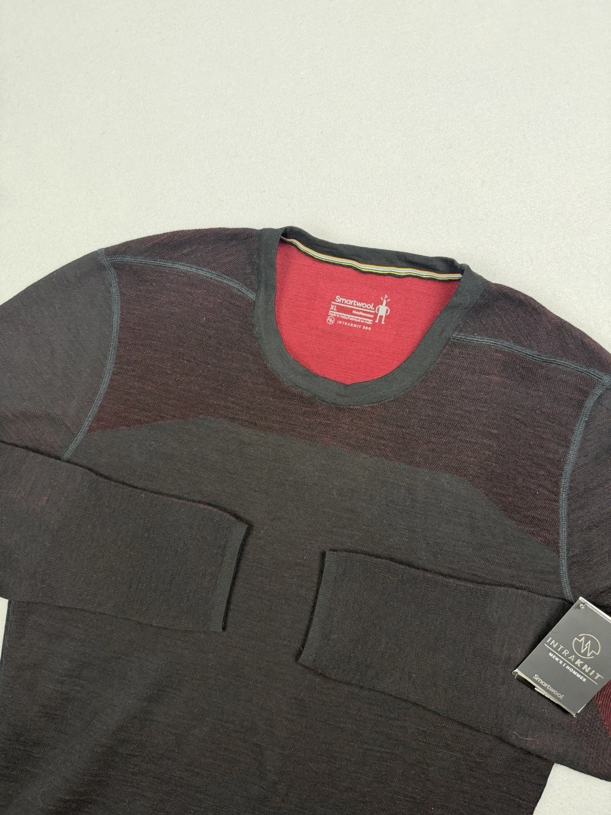 Smartwool Shirt Mens XL Black Intraknit 200 Merino Wool Base Layer Thermal NEW