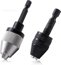Keyless Drill Chuck Bit 1/4 Inch Hex Shank, Fast Change Drill Chuck Converter..