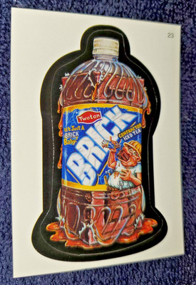 WACKY PACKAGES STICKER: TWO TON BRICK - Lipton Brisk Iced Tea / 2006 Topps #23