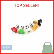 Tool Daily Pressure Washer Spray Nozzle Tips Multiple Degrees, 1/4 inch 5-Pack (