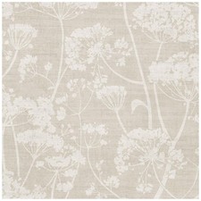 Grandeco Neutral Wallpaper Cow Parsley Paste the Wall Scrubbable Beige Bedroom